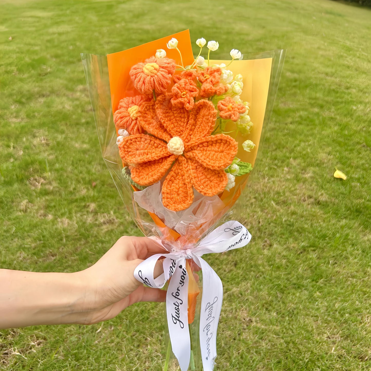 Crochet Small Flowers Bouquet,Handmade,Forever Flowers,Mother's Day,Anniversary,Birthday Gifts for Duaghter,Wife,Sister,Bridesmaids,Mom