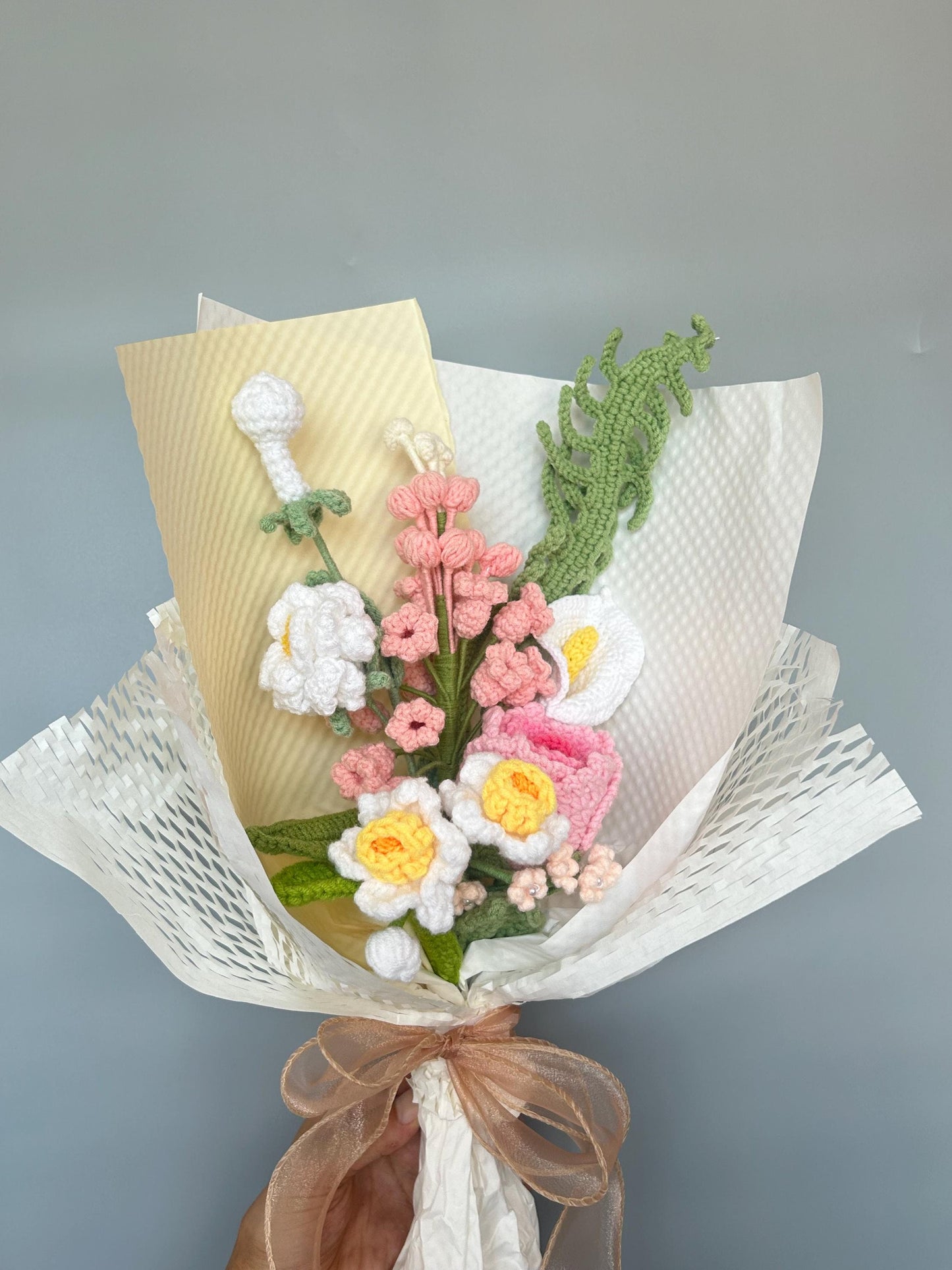 Handmade Crochet Rose Bouquet, Anniversary Gift