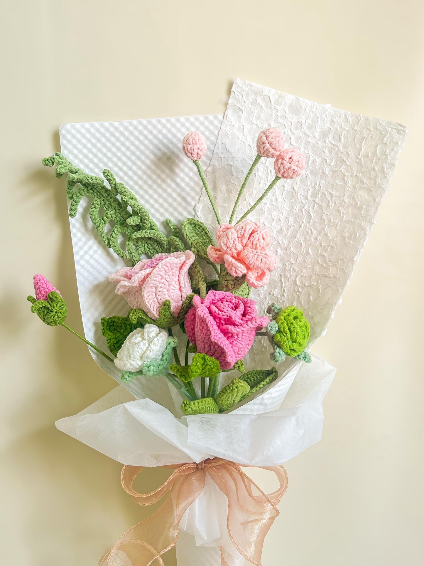 Handmade Crochet Rose Bouquet: Everlasting Floral Gift
