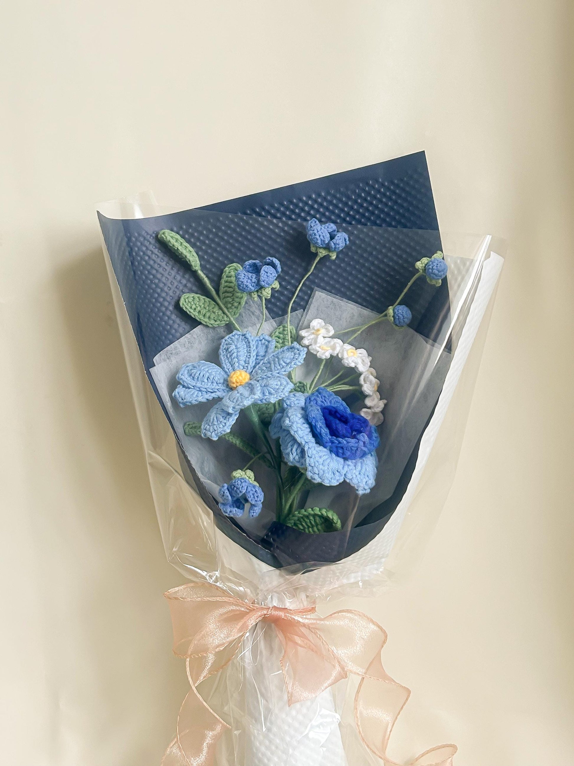 Handmade Crochet Rose Bouquet, Anniversary Gift