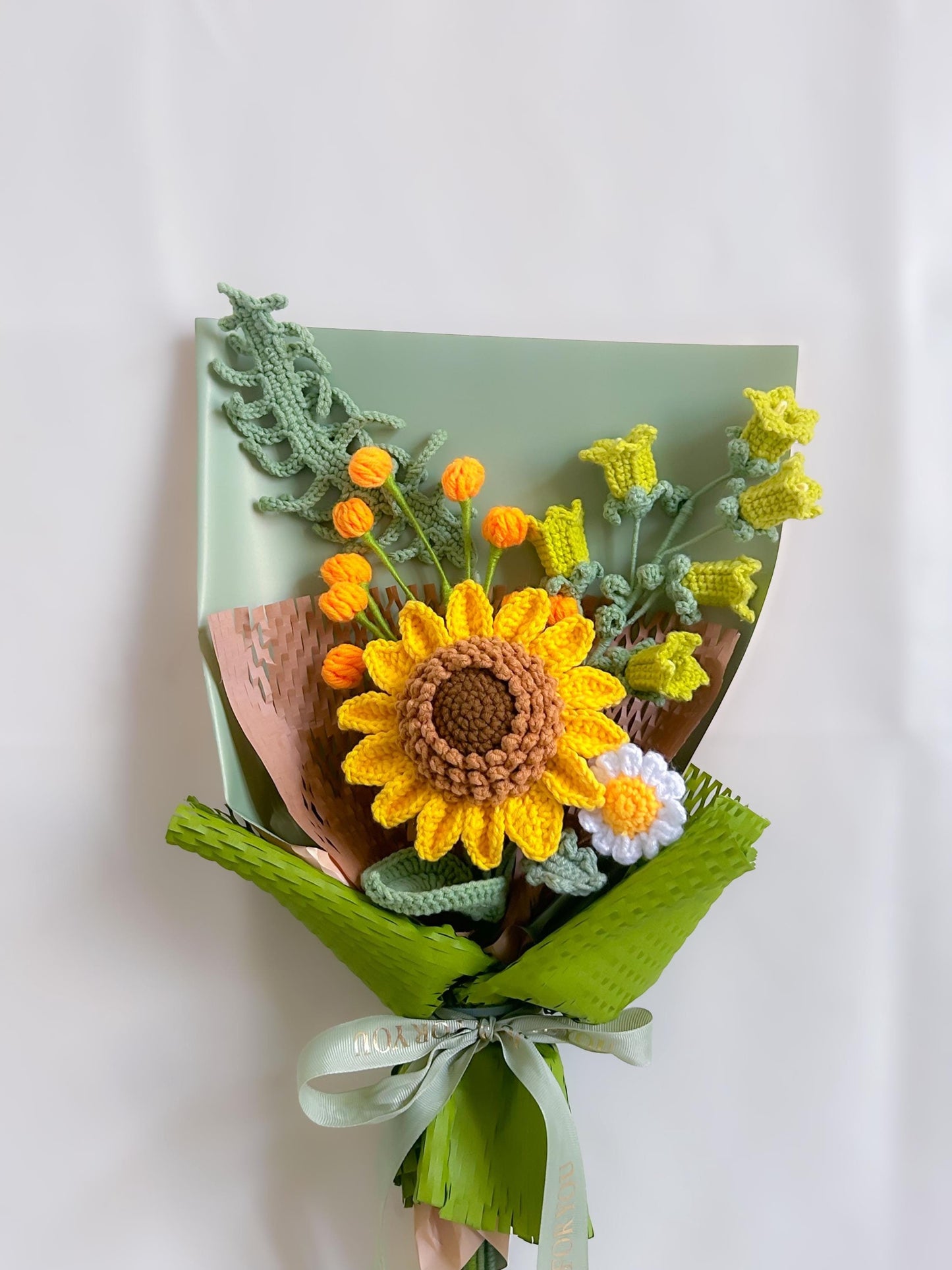 Crochet Flower Bouquet, Sunflower, Fall decor gift, Handmade Gift For Her, Birthday, Anniversary, Mother's day, Girlfriend, Grandma, Wife