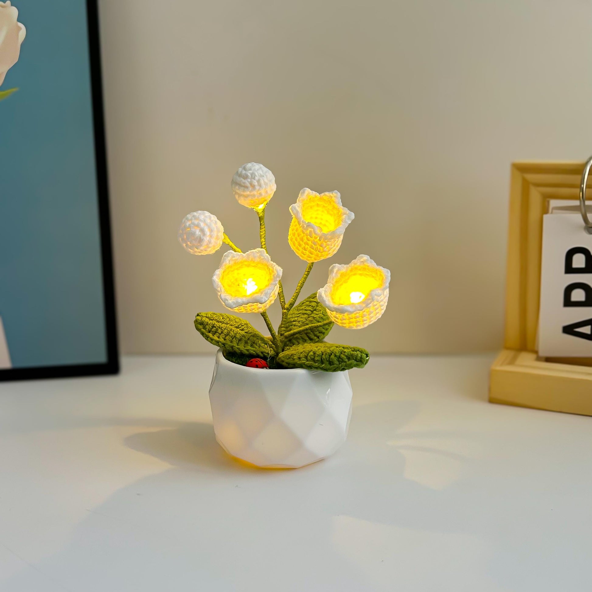 Crochet Lily of the Valley Lamp: Handmade Floral Light Decor