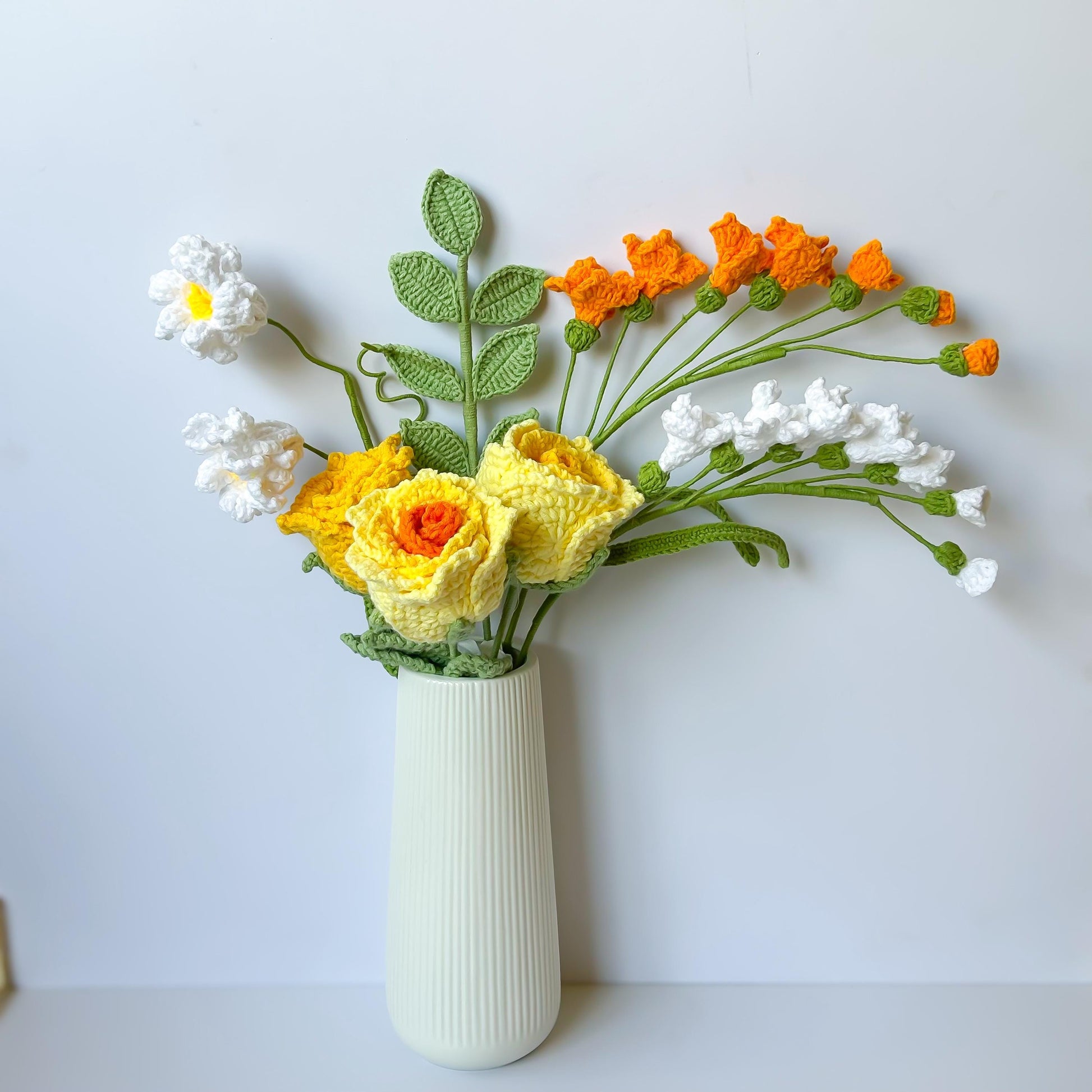 Handmade Crochet Flower Bouquet: Everlasting Floral Home Decor