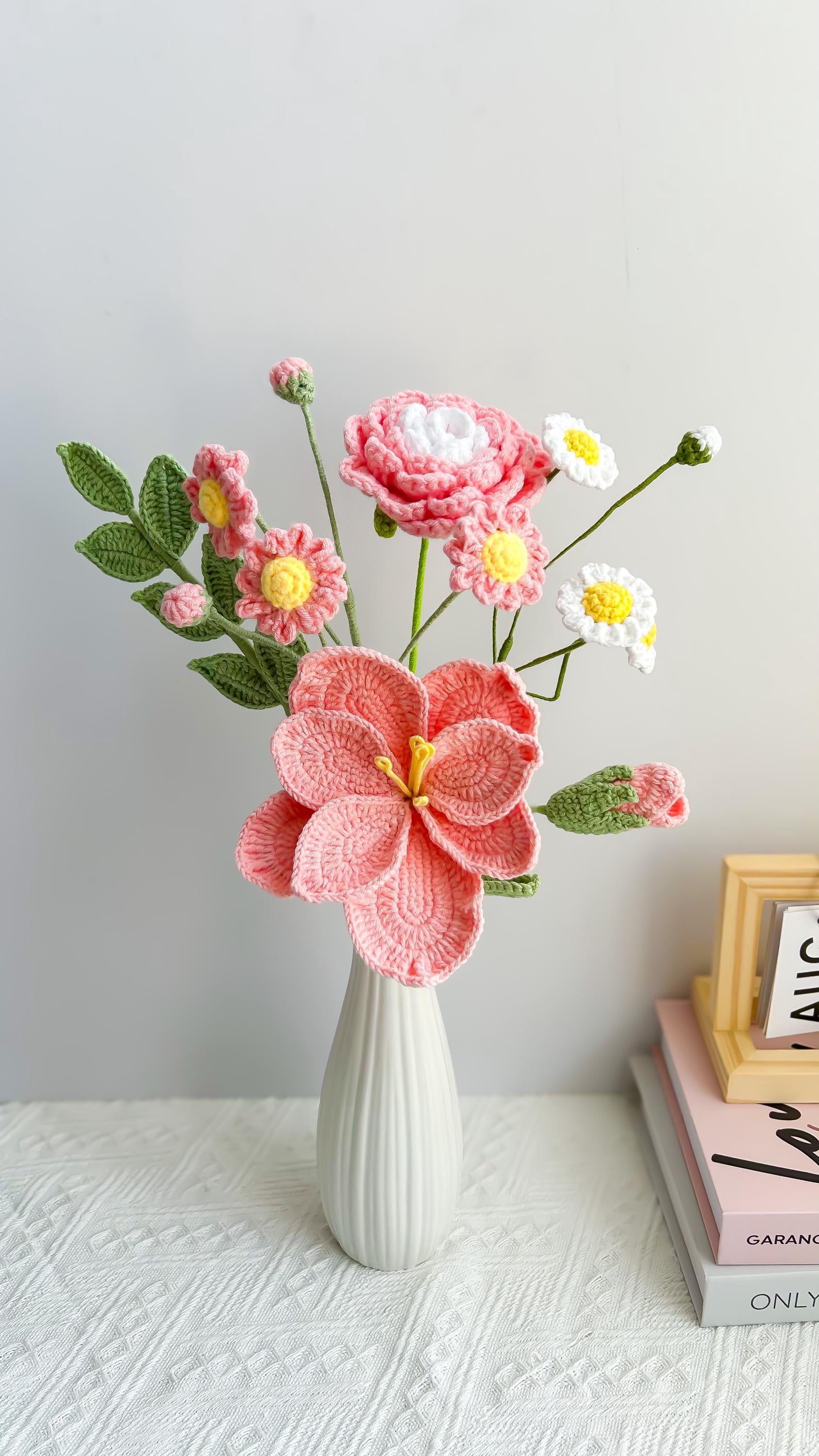 Handmade Crochet Flower Bouquet: Unique Floral Gift