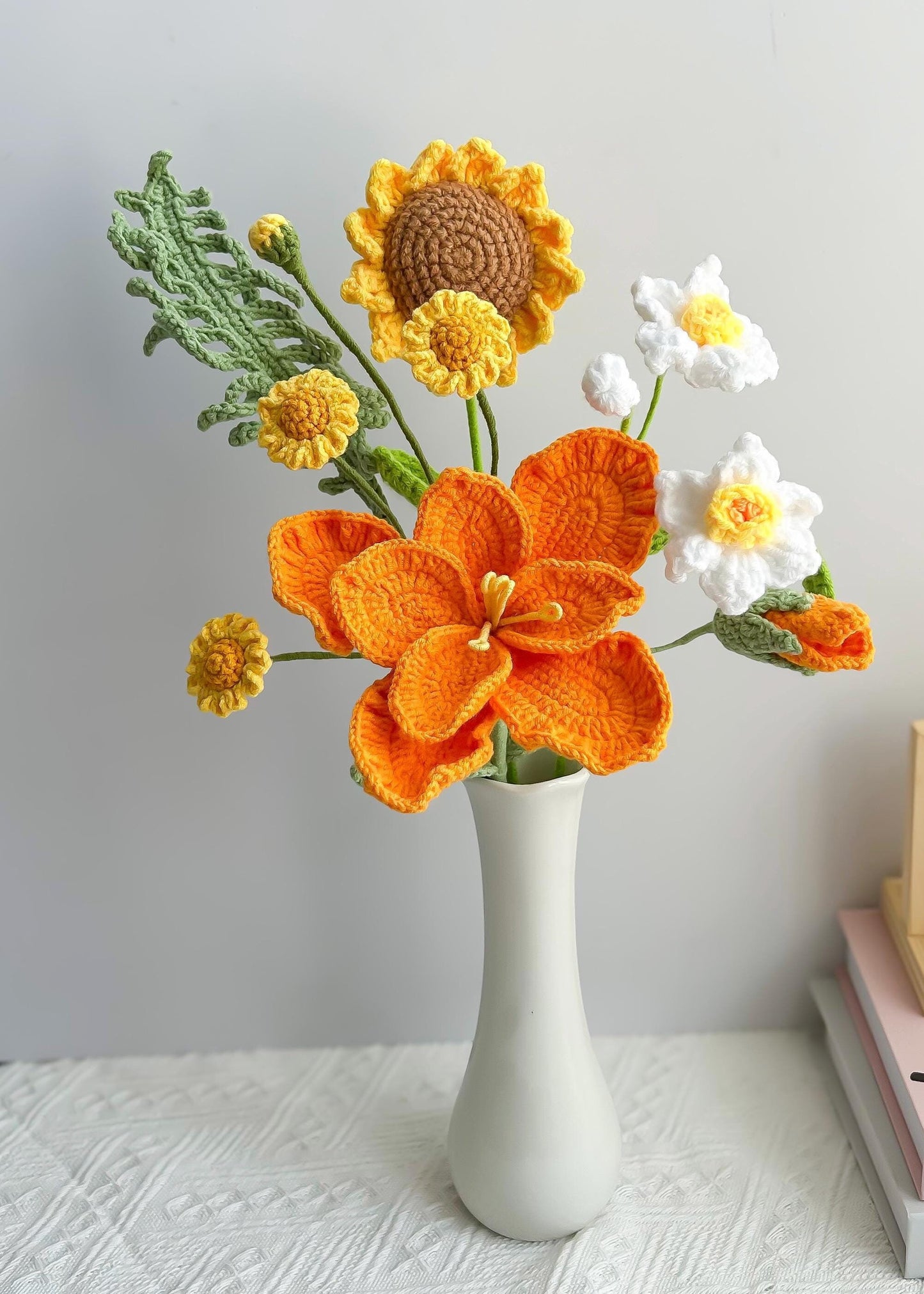 Handmade Crochet Flower Bouquet: Unique Floral Gift