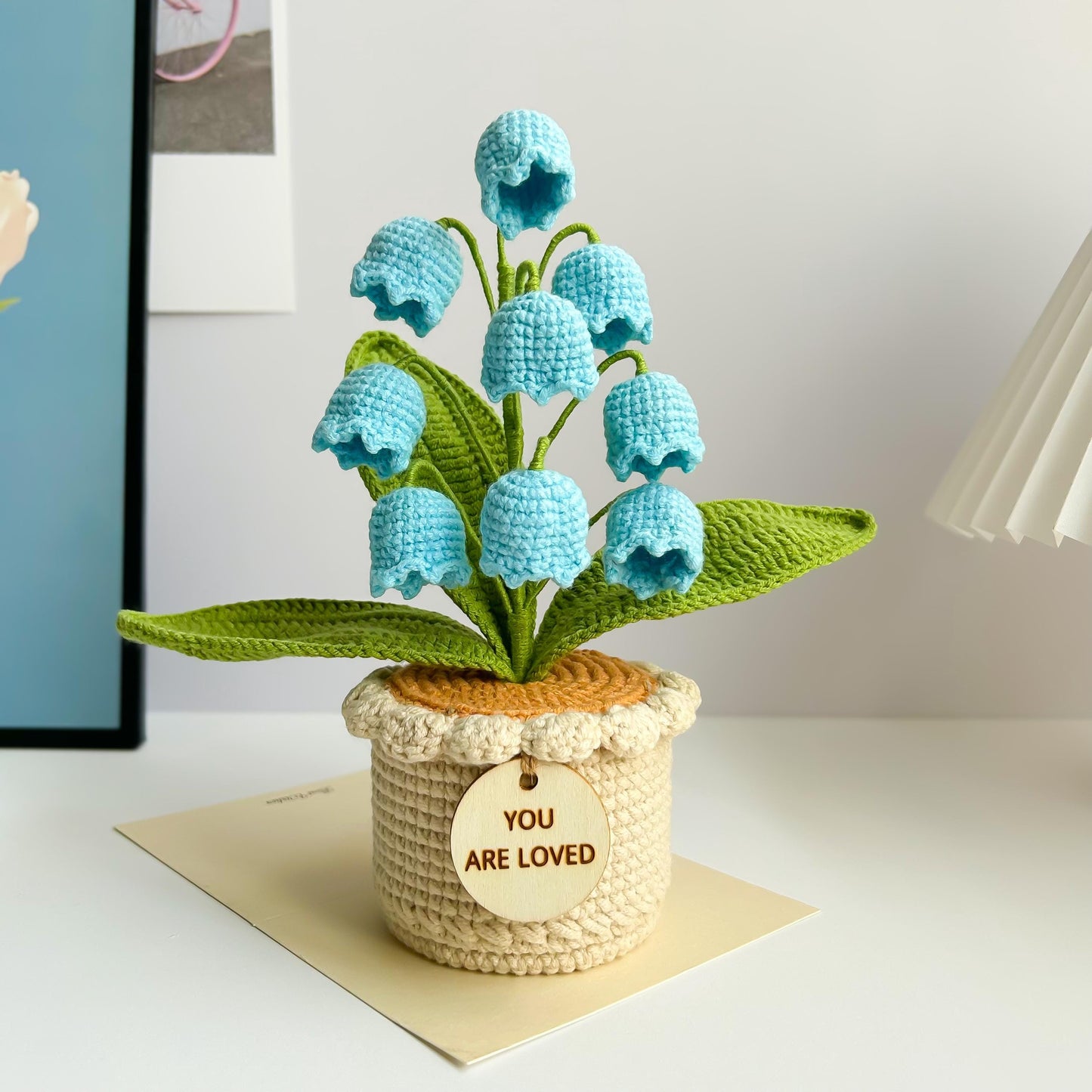 Crochet Flower in Pot, Crochet Lily of the Valley/Tulip/Rose/Sunflower Pot, Graduation Gift, Birthday Gifts, Gift for Her, Christmas gift