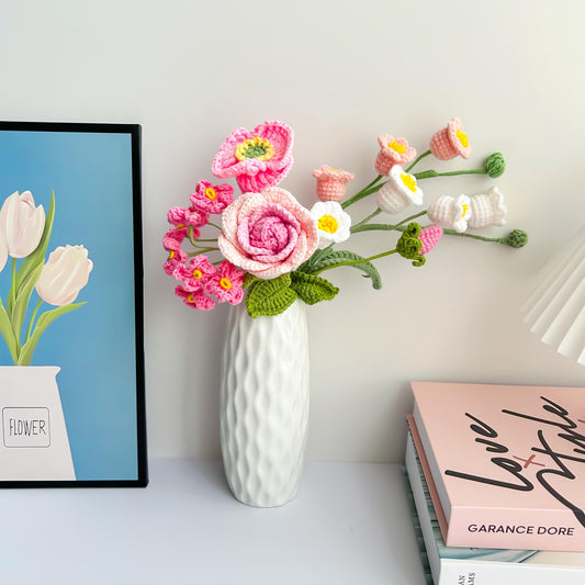 Handmade Crochet Flower Bouquet: Everlasting Floral Home Decor