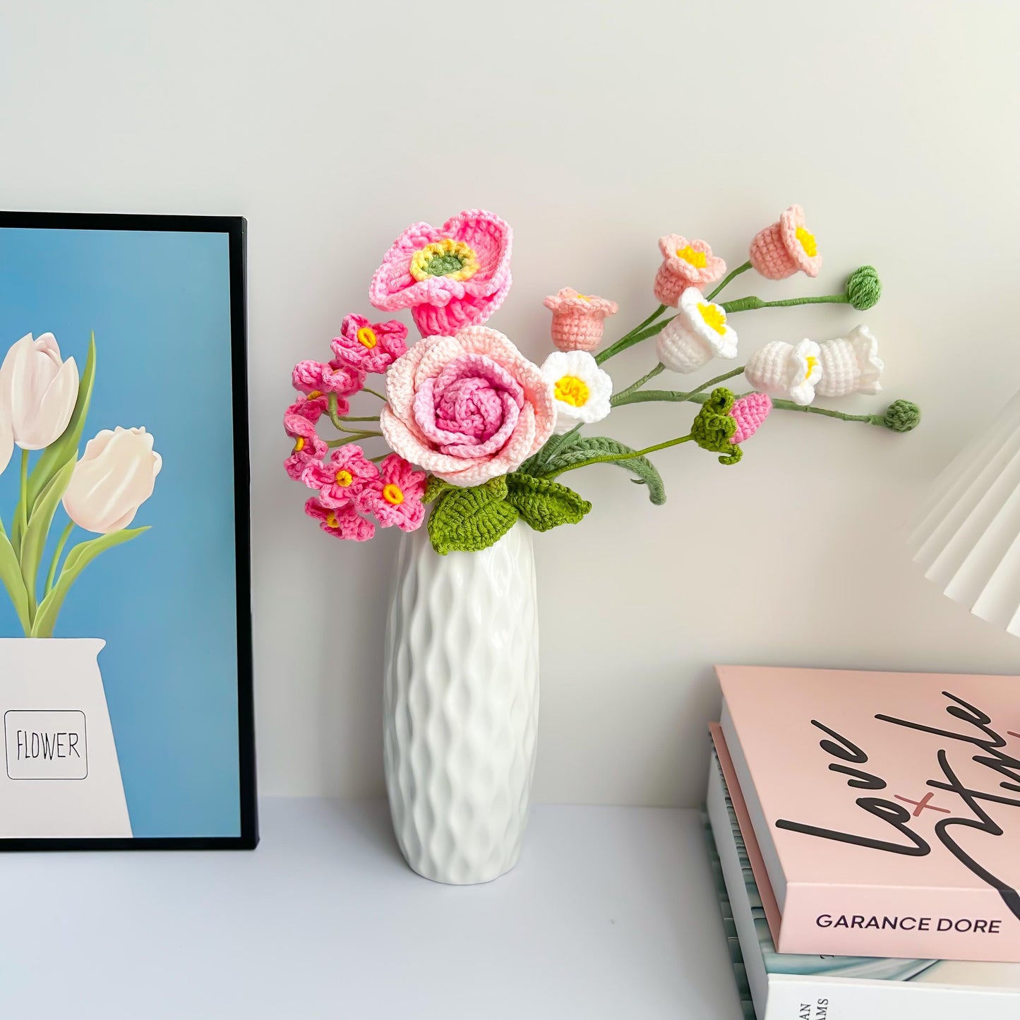 Handmade Crochet Rose Bouquet: Lasting Floral Home Decor