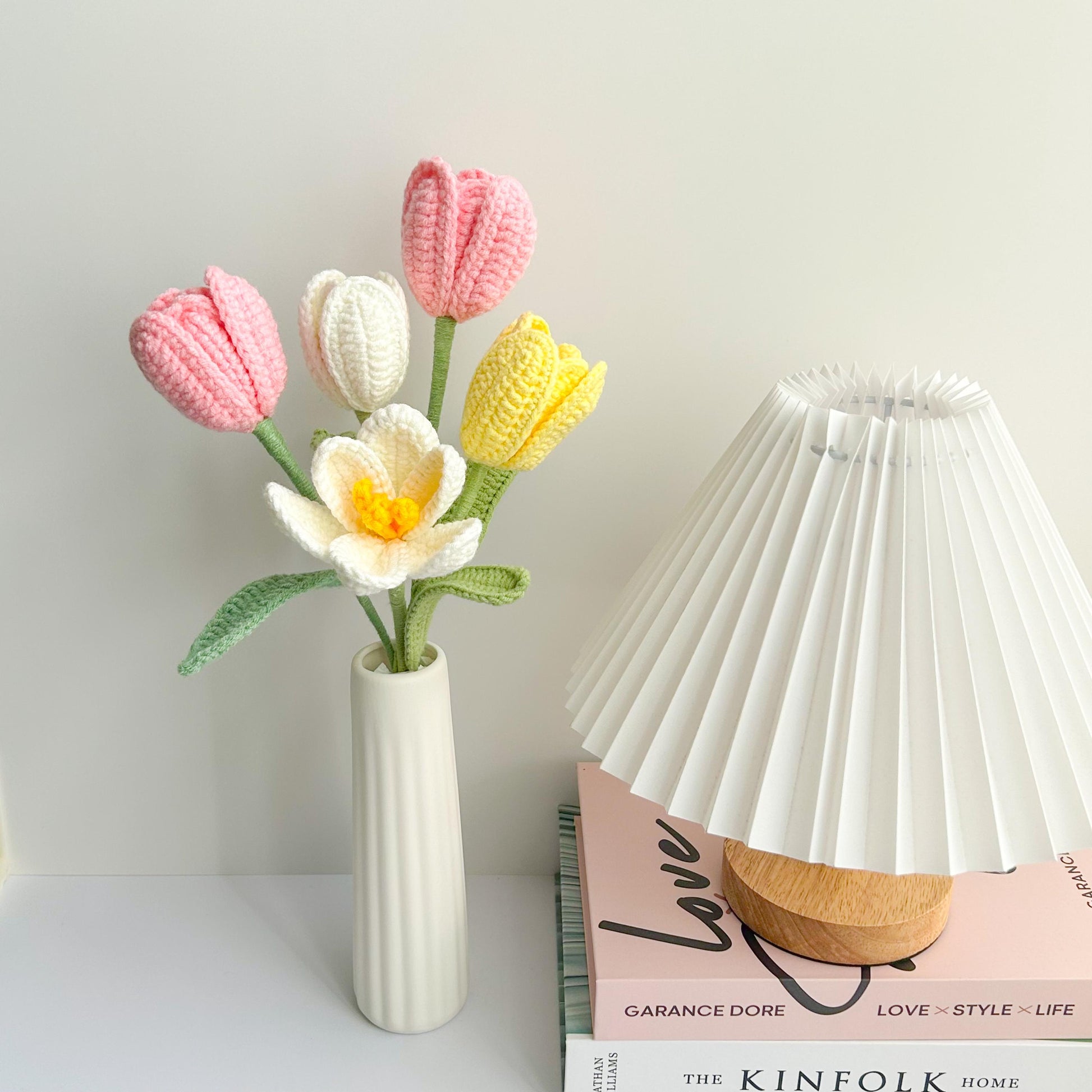 Crochet Tulip Flower Bouquet: Handmade Home Decor Gift