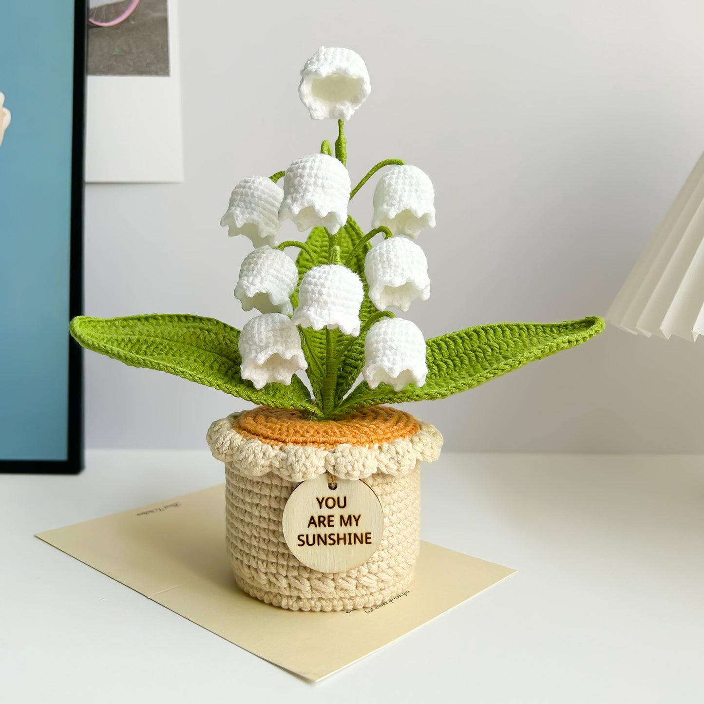 Crochet Flower in Pot, Crochet Lily of the Valley/Tulip/Rose/Sunflower Pot, Graduation Gift, Birthday Gifts, Gift for Her, Christmas gift