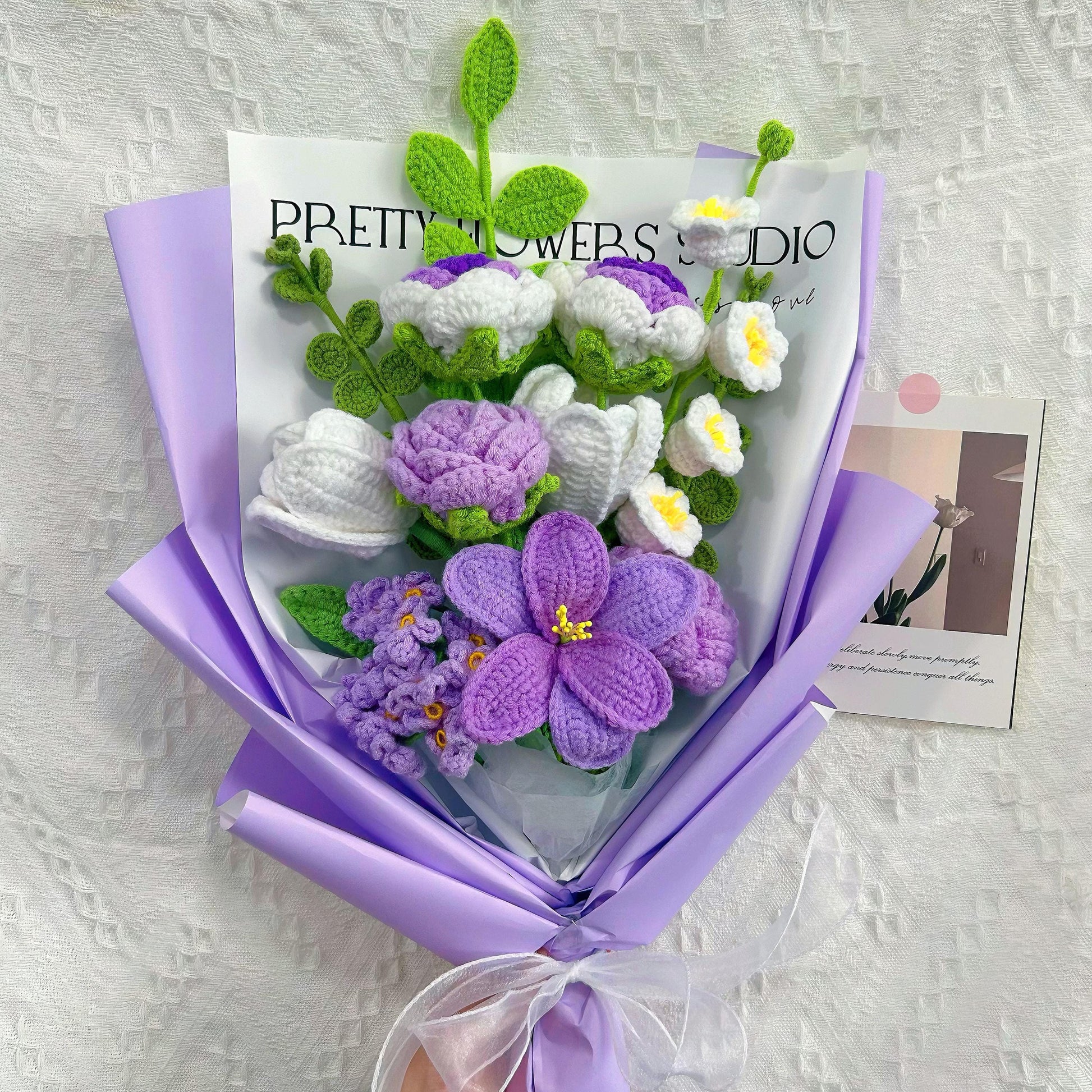 Crochet Blue Flowers Bouquet,Handmade Tulip,Rose Flowers,Purple,Pink,Red Bouquet,Birthday,Anniversary,Congratulations,Christmas gifts