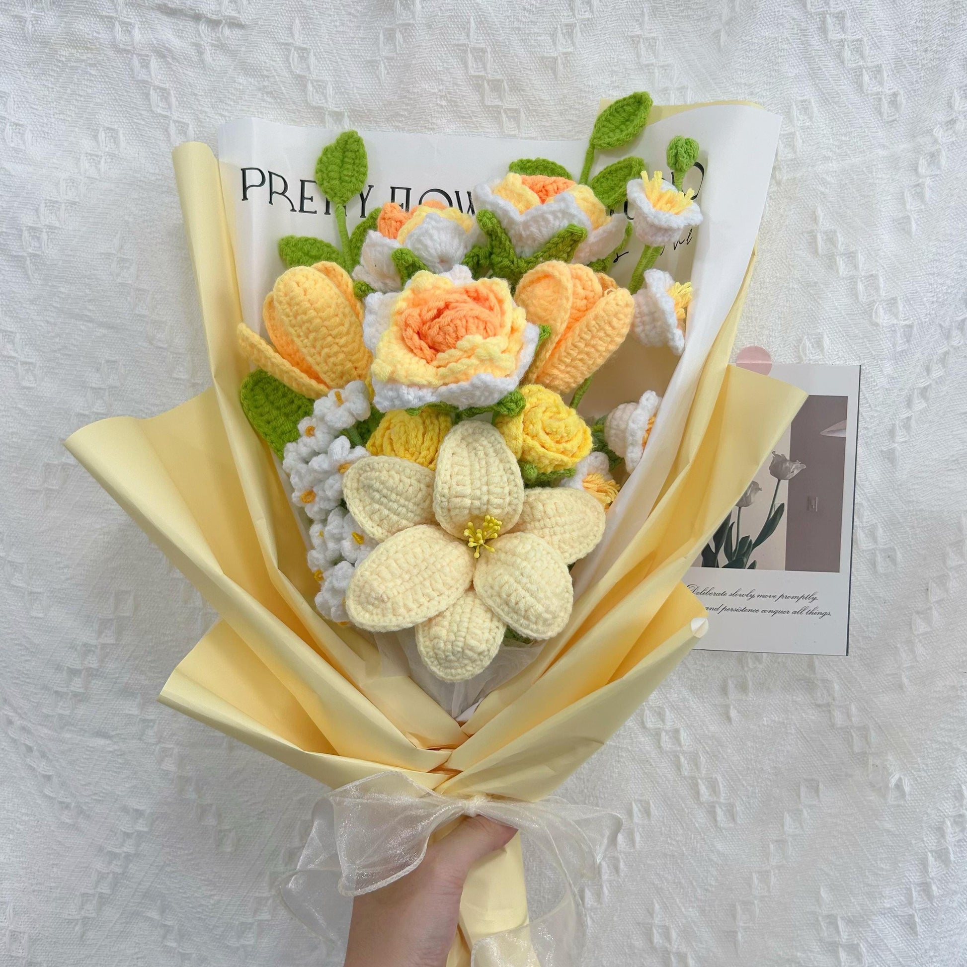 Crochet Blue Flowers Bouquet,Handmade Tulip,Rose Flowers,Purple,Pink,Red Bouquet,Birthday,Anniversary,Congratulations,Christmas gifts