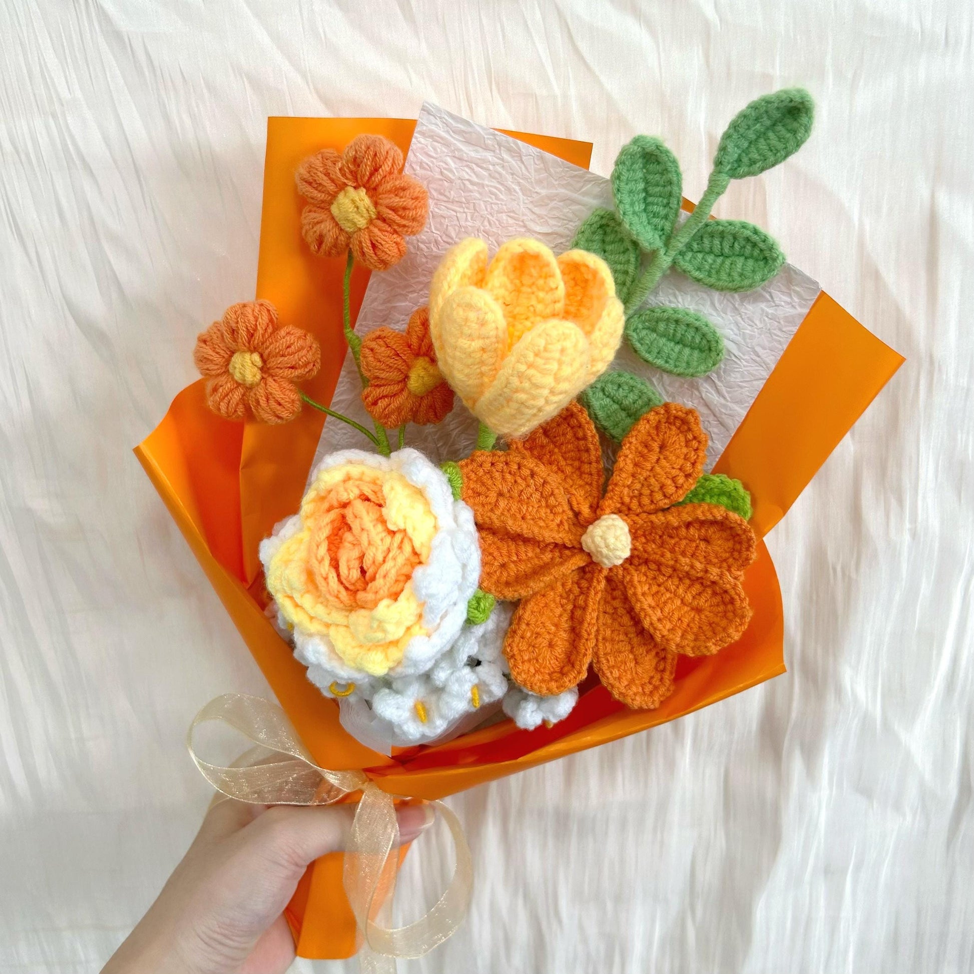 Crochet Tulip Flower Bouquet,Handmade Crochet Tulip,Lily Bouquet,Birthday,Anniversary,Wedding,Gift For Girlfriend,Wife,Friend,Mom,Lover,Dad