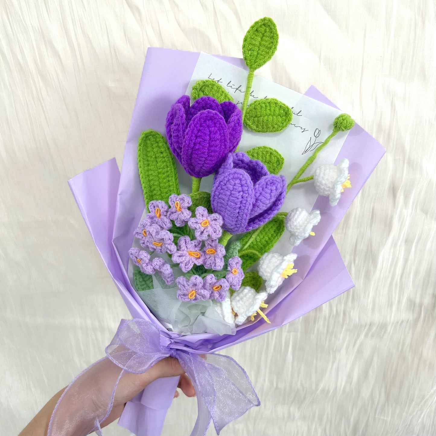 Crochet Tulip Flower Bouquet,Handmade Crochet Tulip,Lily Bouquet,Birthday,Anniversary,Wedding,Gift For Girlfriend,Wife,Friend,Mom,Lover,Dad