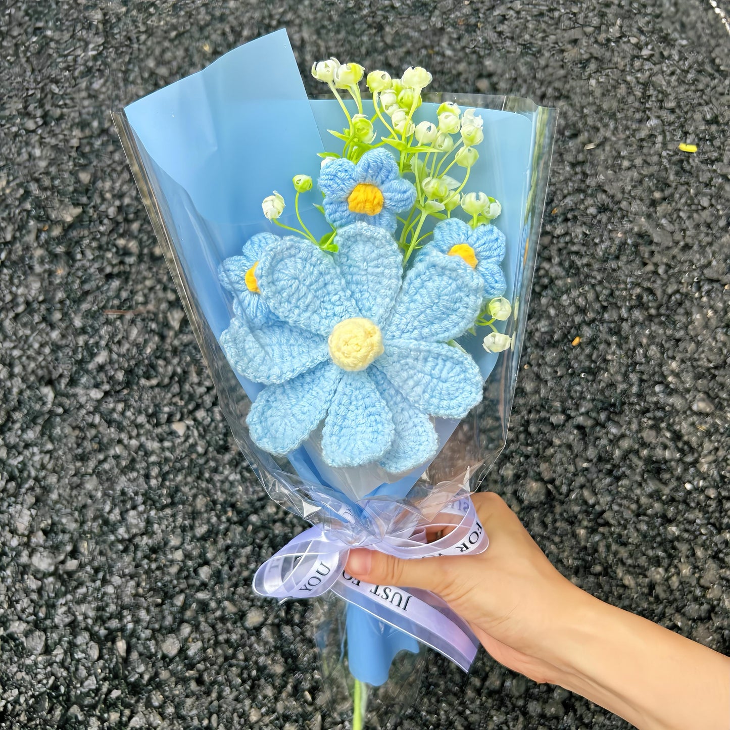 Crochet Small Flowers Bouquet,Handmade Flowers,Birthday,Anniversary,Bridesmaids,Congratulate Gifts For Girlfriend,Wife,Good Friend,Daughter