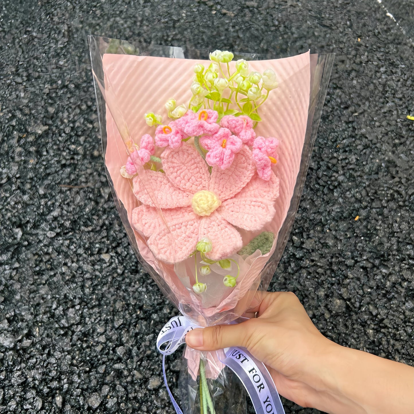 Crochet Small Flowers Bouquet,Handmade Flowers,Birthday,Anniversary,Bridesmaids,Congratulate Gifts For Girlfriend,Wife,Good Friend,Daughter