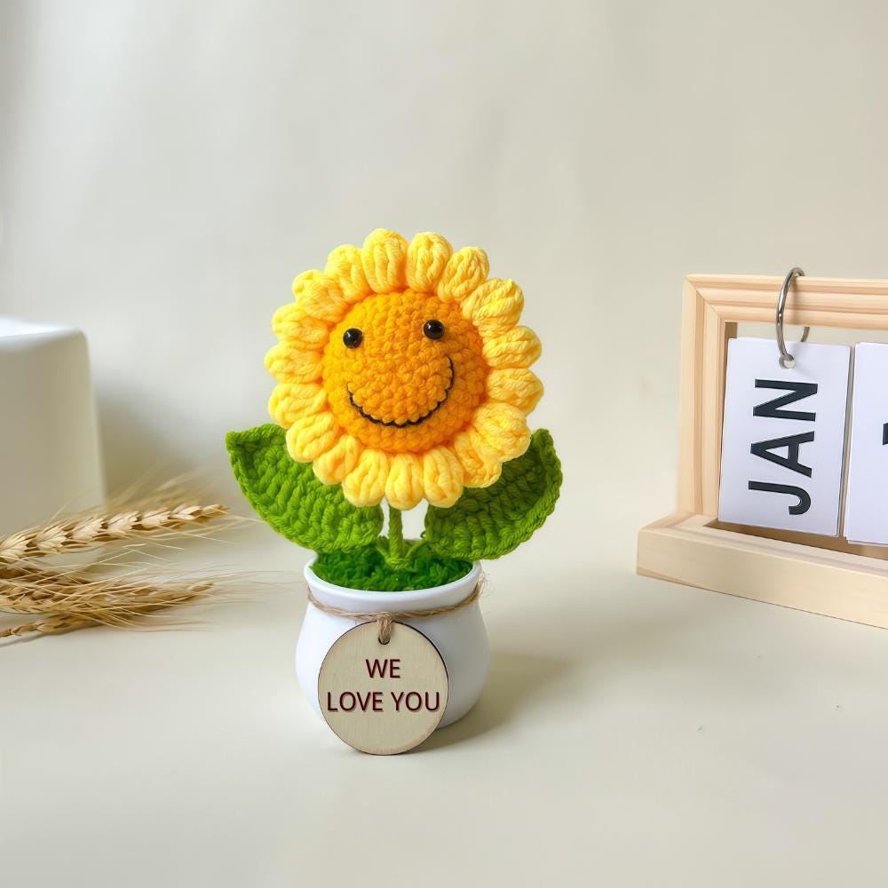 Crochet Sunflower: Christian Home Decor, Faith Gift